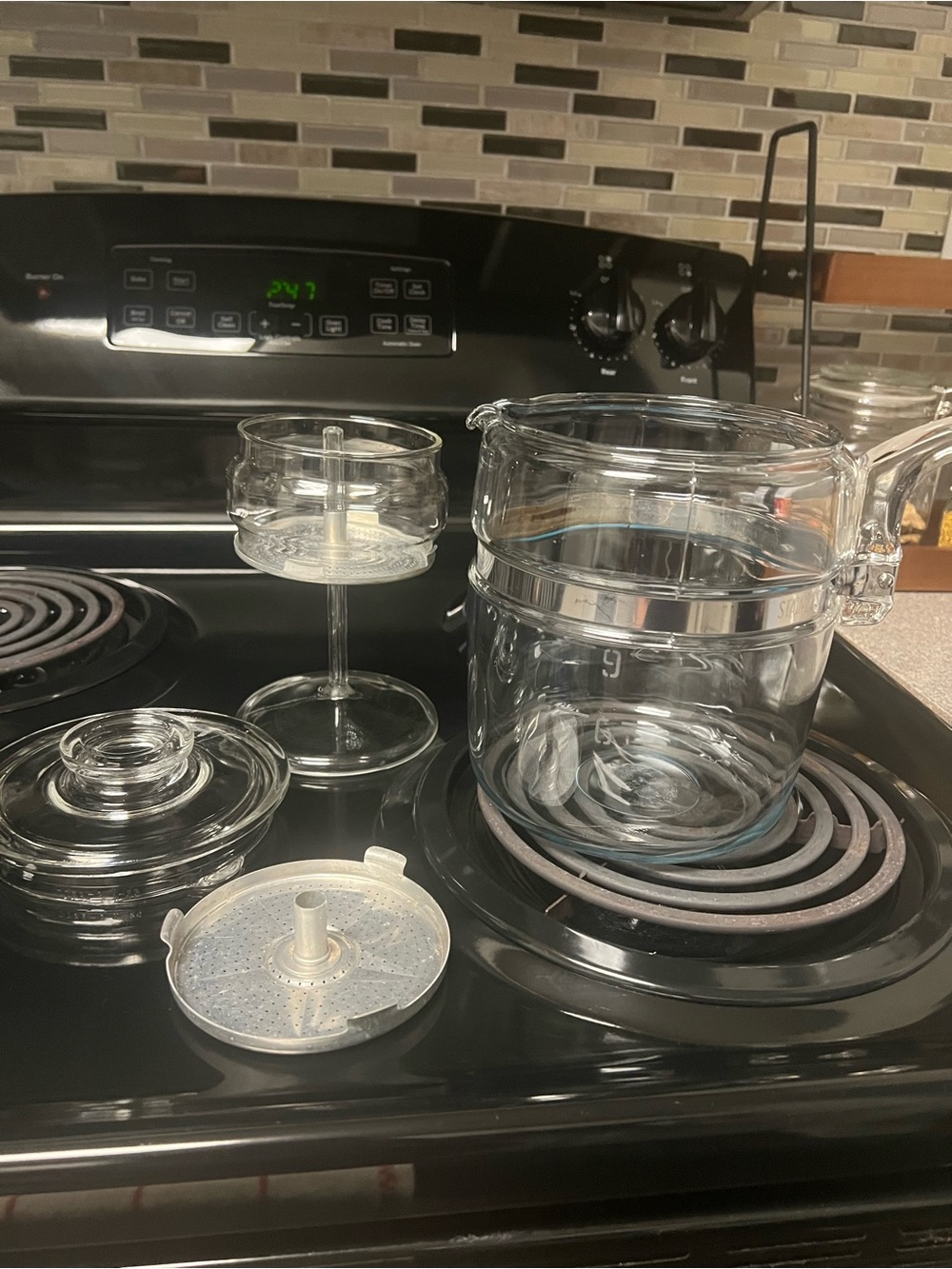 Pyrex 9-6 cup percolator.